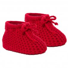 S401-R: Red Acrylic Baby Bootees